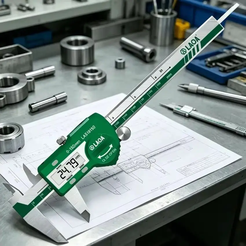 LAOA Digital Verniers Caliper 6 Inch 150mm Stainless Steel Electronic Metal Waterproof Caliper Micrometer Depth Measuring Tools