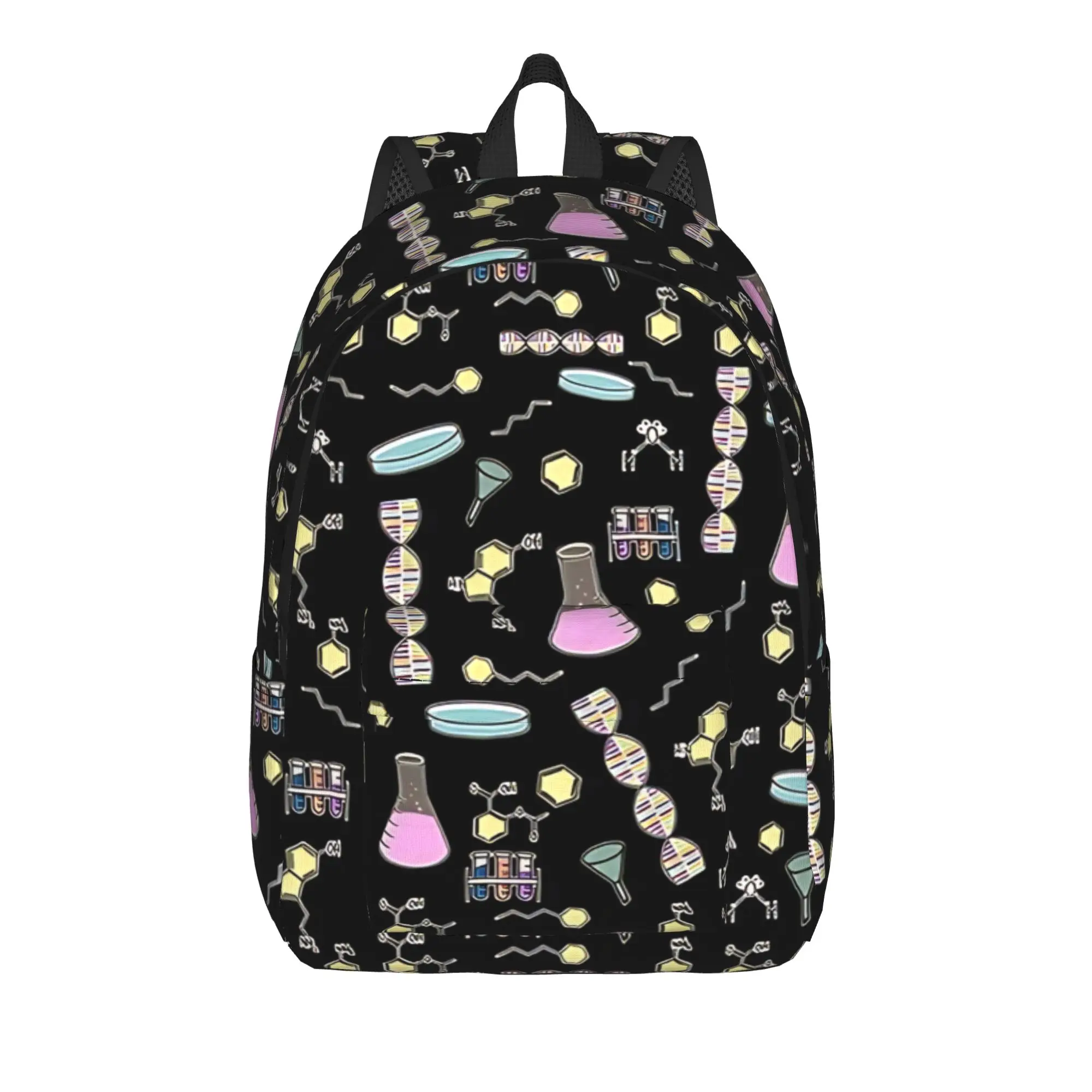 Chemistry Science Test Tubes Lab School Subject Backpack Women Men  Breathable Backpacks Polyester High School Bags Rucksack