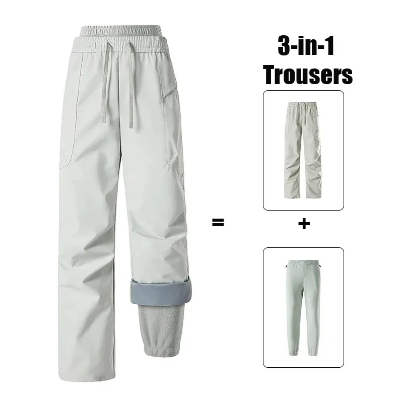 winter-hiking-pants-male-outdoor-detachable-3-in-1-windproof-waterproof-climbing-trousers-women-breathable-camping-skiing-pants