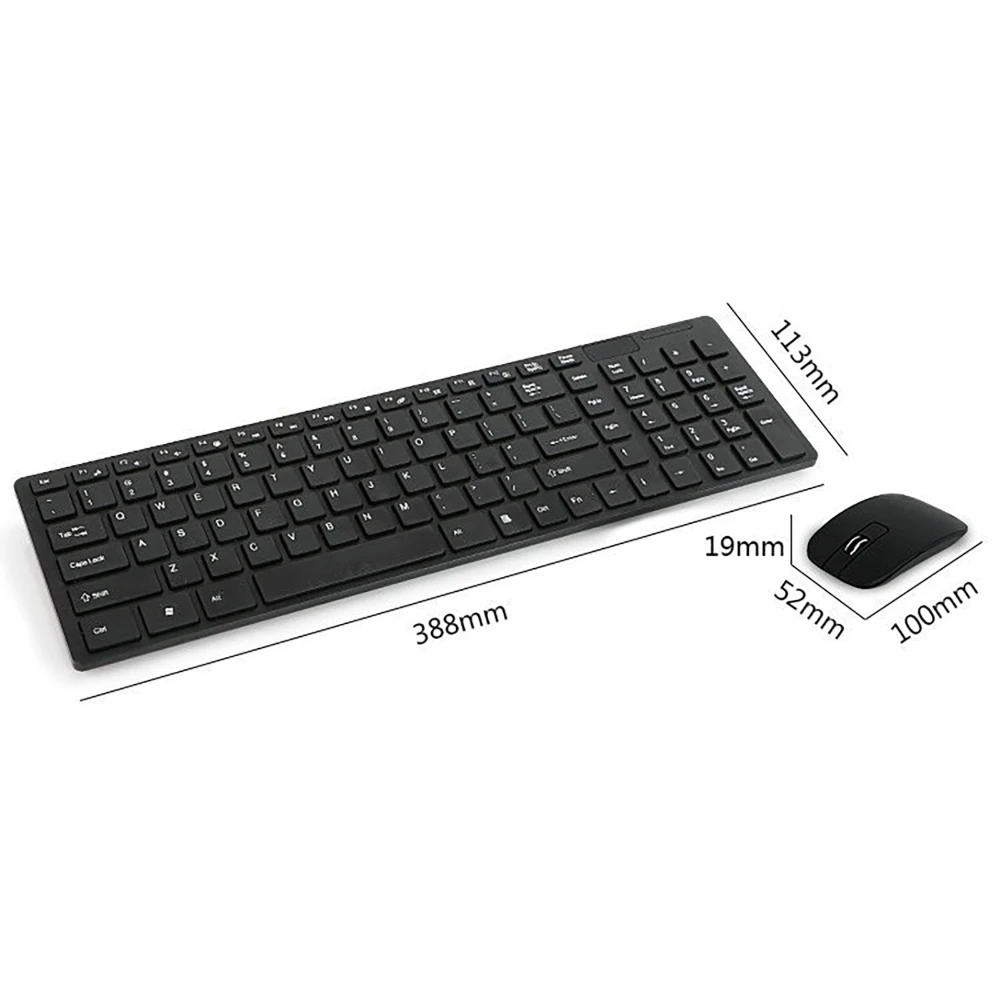 Ultra-thin 2.4G Wireless Keyboard Mouse Set with Keyboard Film Computer Office Gaming Silent Keyboard and Mouse（No Battery） view 5