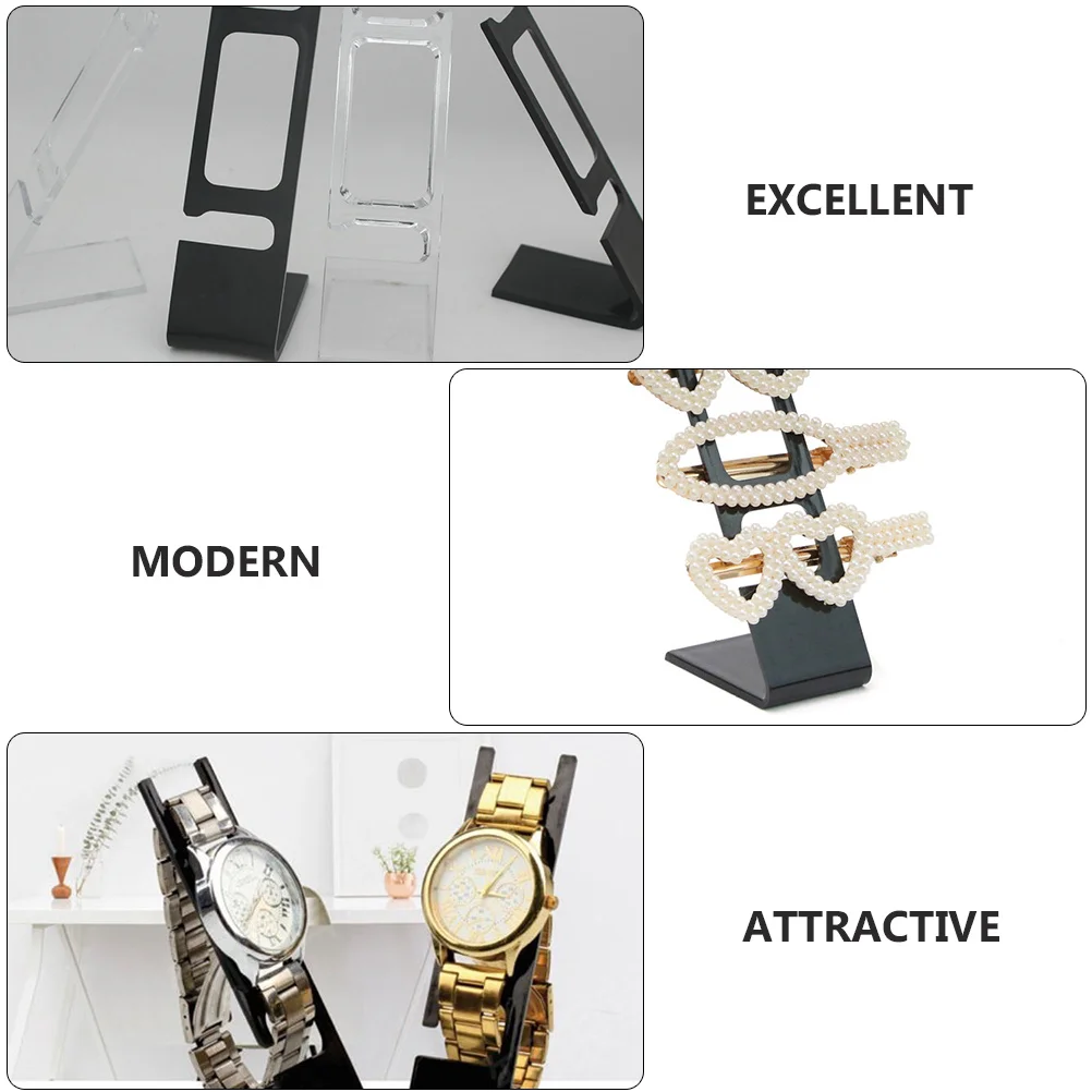 

6pcs Watch Display Stands Jewelry Rack Plastic Holders Retail Single Support Counter Storage Solution Watches