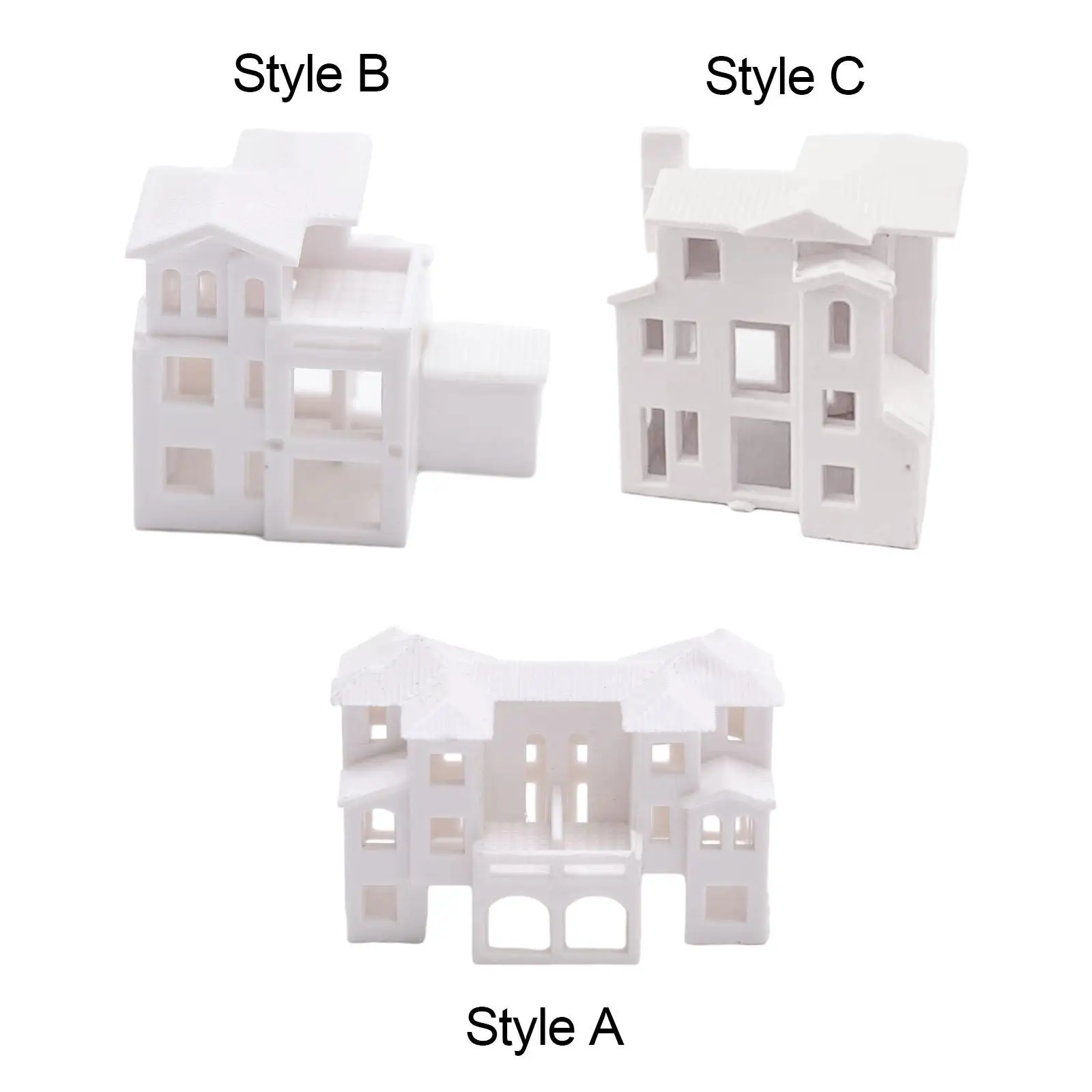 Miniatuur Huis Villa's 1/500 Poppenhuis Trein Gebouw Parkeertreinen Accessoires Scènes Zandtafel Landschap Layout Ornamenten