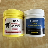 Crema de tatuaje Goosica 100% amarillo y azul para cirugía, maquillaje permanente, belleza corporal, Microblading, Piercing, delineador de labios y cejas, 500g