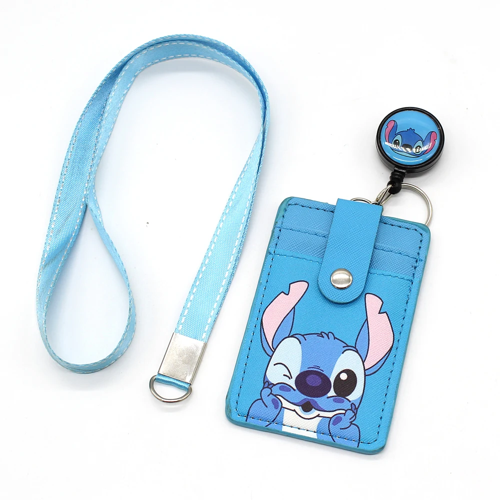 Cartoon Lanyard Badge Reel Work Name Card Holder Trzy kieszenie na karty Business Work ID Badge Card Cover Torba na kartę autobusową dla dzieci