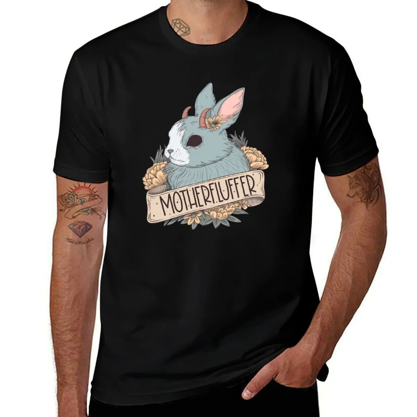 

Футболка Demon Bunny Motherfluffer, мужские хлопковые мягкие футболки, мужская футболка из 100% хлопка