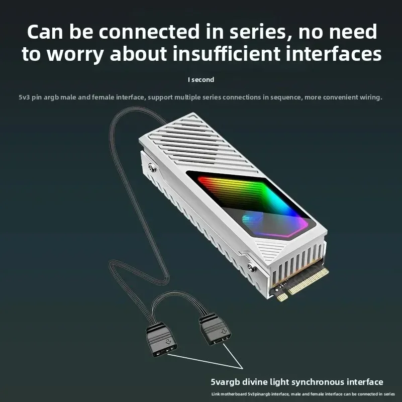 Solid State Drive Heatsink with Fan, Brass Heat Conductor