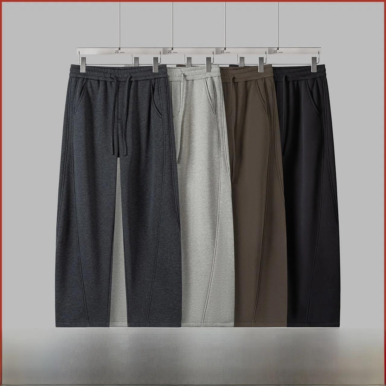 

Thiened Cosite Fce, теплые, не пышные зимние мужские прямые повседневные спортивные штаны с эластичной резинкой на талии, молодежный модный цвет