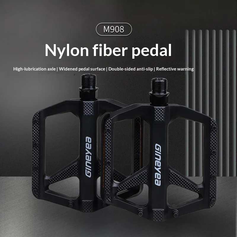 For Jingye Bicycle Pedal Mountain Bike NylonDUBearing Foot Peg Wide Surface Cycling Pedal