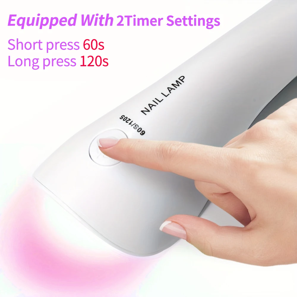 ハンドヘルド UV LED ランプ爪乾燥ランプ充電式ミニマニキュアランプネイルドライヤー速乾性ジェルポリッシュマニキュアツール