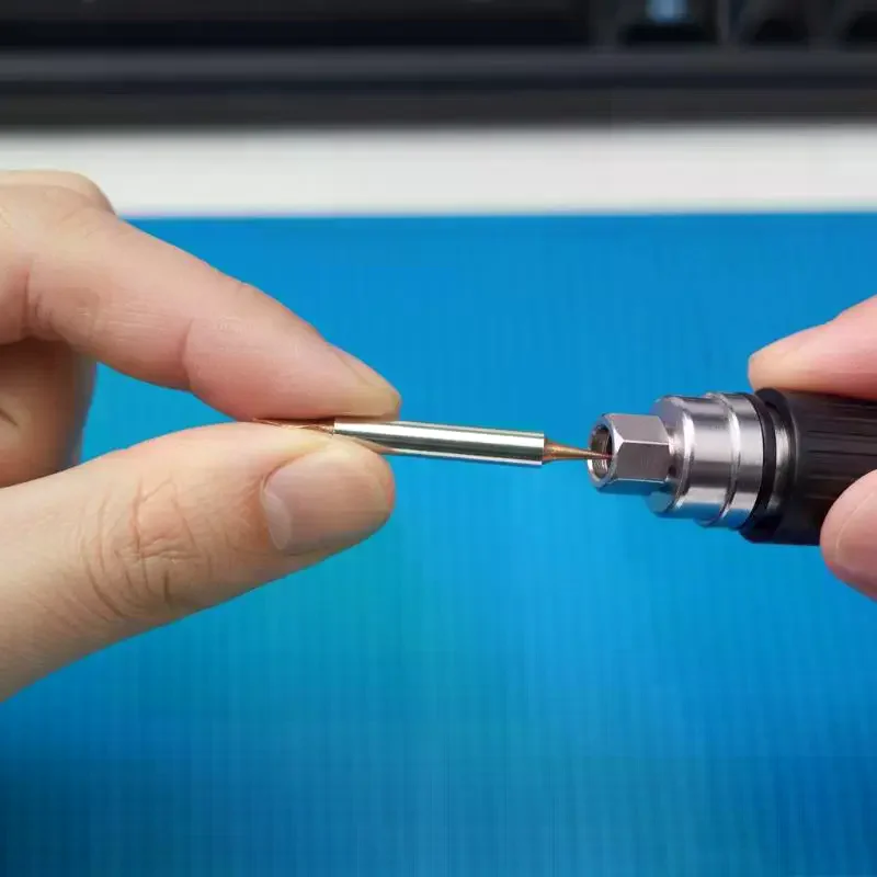 

Quick Change Soldering Iron Tip Heating Core Replacement Pointed Tip For Mobile Phone Flying Wire Repair Electronics Tool Kit