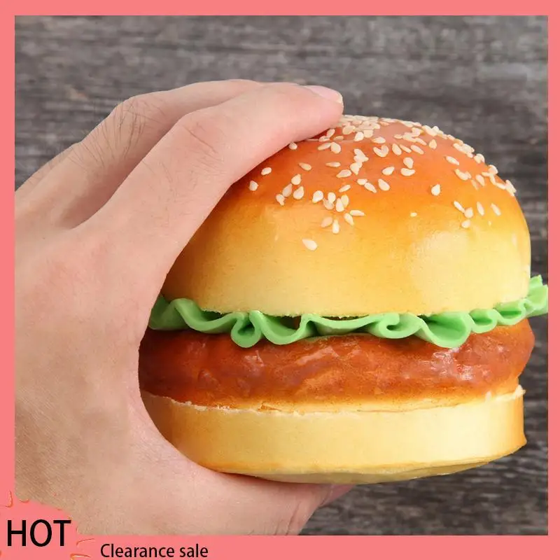 

A88Z 20Pc Realistic Hamburger Lifelike Simulation Fake Hamburger Bakery Display Kids Food Bread Toy Not Inclue The Plate