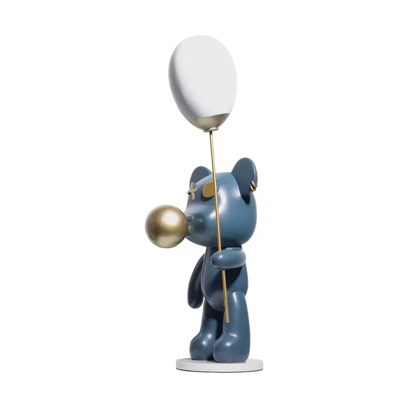 

Light luxury high-end balloon bear sculpture ornament model house background wall