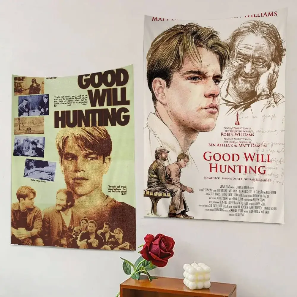 Movie Sticky Good Will Hunting Cartoon Tapestry Art Science Fiction Room Home Decor Wall Hanging Sheets