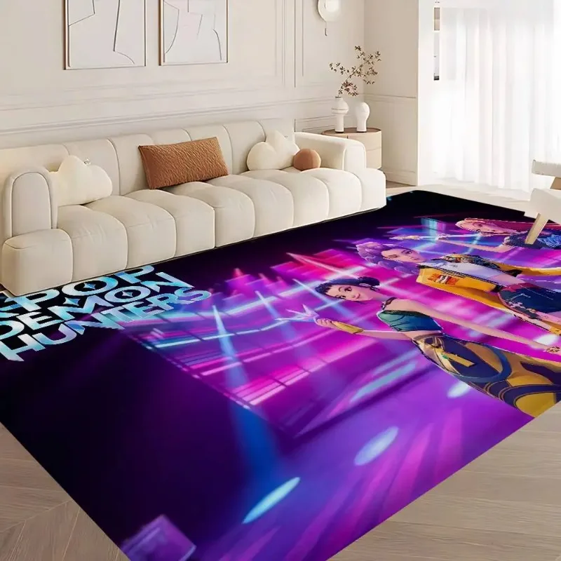 

Kpop D-demon Hunters Floor Mat Rectangle Anti-slip Home Soft Badmat Large Carpet Indoor Outdoor Mat Welcome Doormat