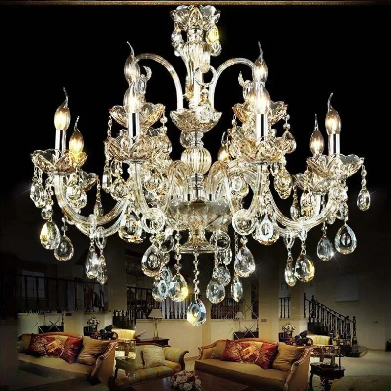 Contemporary Minimalist Ceiling Chandeliers Luxury Crystal Suspended Light Luminaries Restaurant Villa LOFT Parlor Indoor Decor