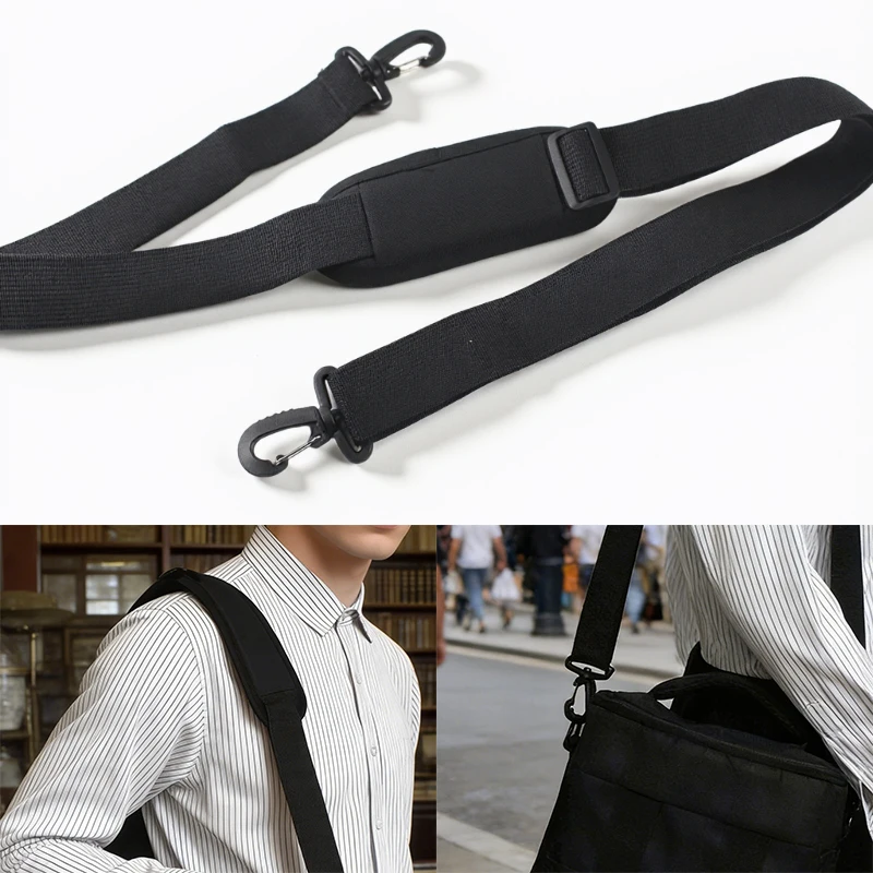 1/2/5Pcs 90-160cm Adjustable Shoulder Strap Replacement for Travel Luggage Crossbody Bag Backpack Nylon Webbing with Metal Hooks