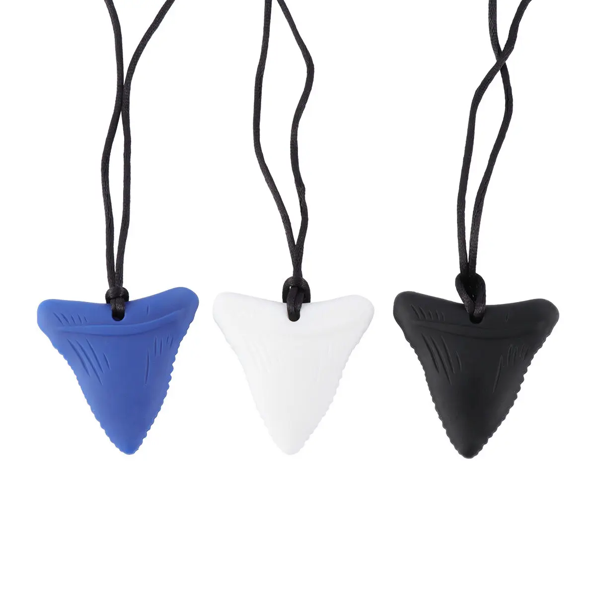 3Pcs Shape Silicone Teething Necklace Chew Pendant Soothing Baby Gum Massage New Mom Gift Teething Necklace