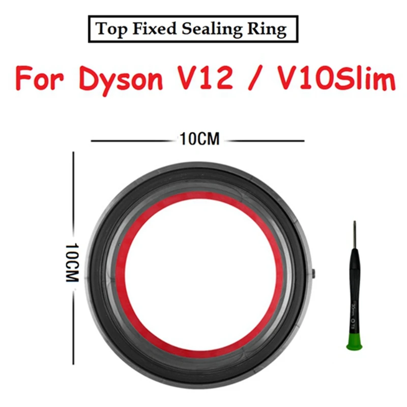 Contenedor de polvo para aspiradora Dyson V12 V10 Slim, anillo de sellado fijo superior, reemplazo de filtro de cubo de polvo, caja de basura