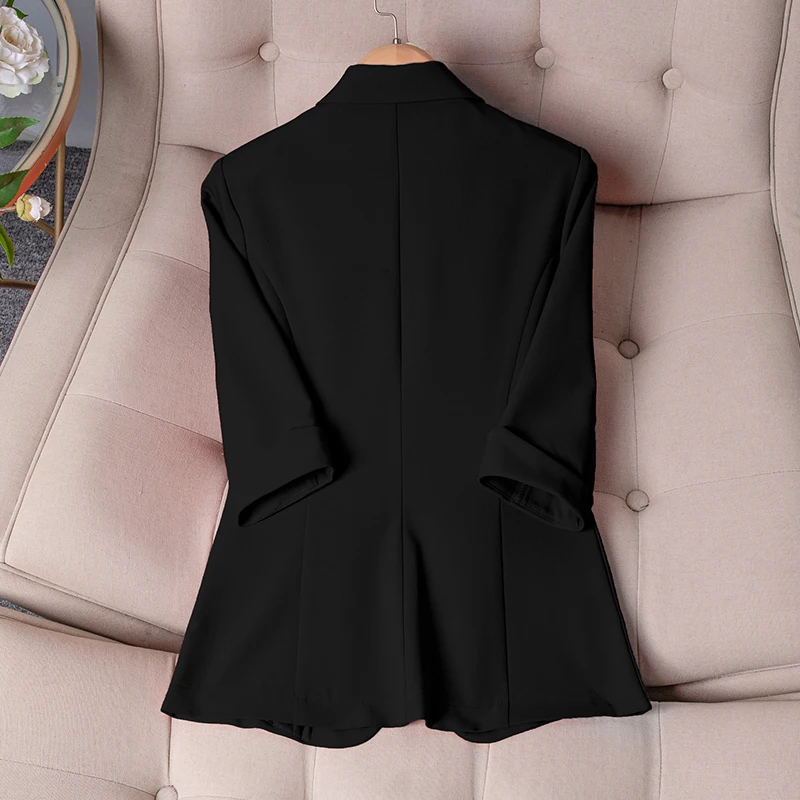 Spring Summer Women Blazers Jackets Coat for Ladies Office Work Wear Career Interview Professional Female Outwear Tops
