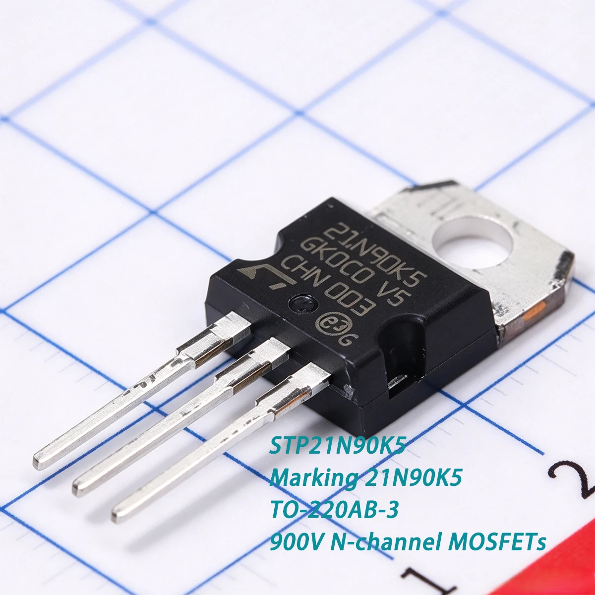 1PCS STP21N90K5 Marking 21N90K5 TO-220AB 900V 18.5A 250W 250mΩ 0.25Ω ohms N-channel NEW Original Field-Effect Transistor MOSFETs