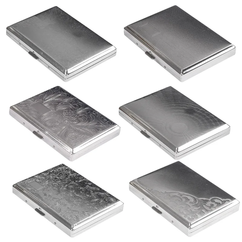 10cm Metal Cigarette Case Men\'s Creative Printing Cigarette Holder Anti-Pressure and Moisture Cigarette Case Accessories