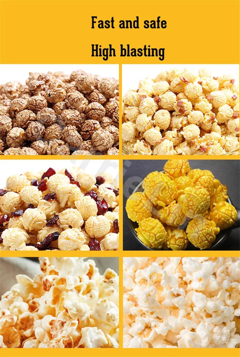 แก๊ส/ความร้อนแม่เหล็กไฟฟ้า Caramel เครื่องทำป็อบคอร์น Commercial ทรงกลม Popcorn Maker