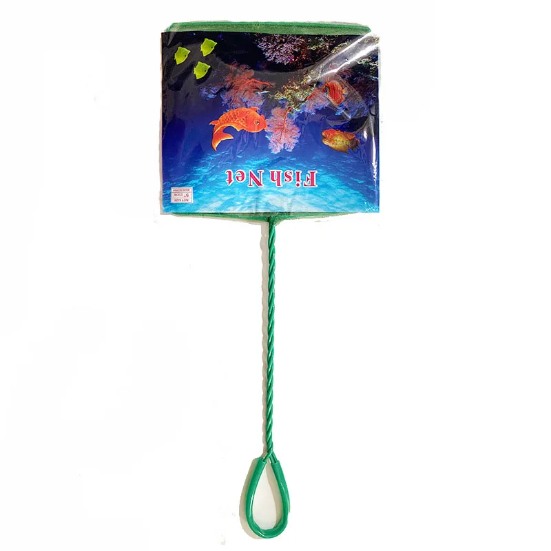 Large 3-12 Inches Fish Net Long Handle Square Aquarium Accessories Betta Shrimp Net Fishing Net Fish Tank Cleaning Tools