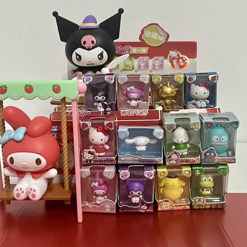 

Коллекционные мини-фигурки Sanrio Family Rice Grain Doll: Hello Kitty, Kuromi. Новая серия, подарок для девочек.
