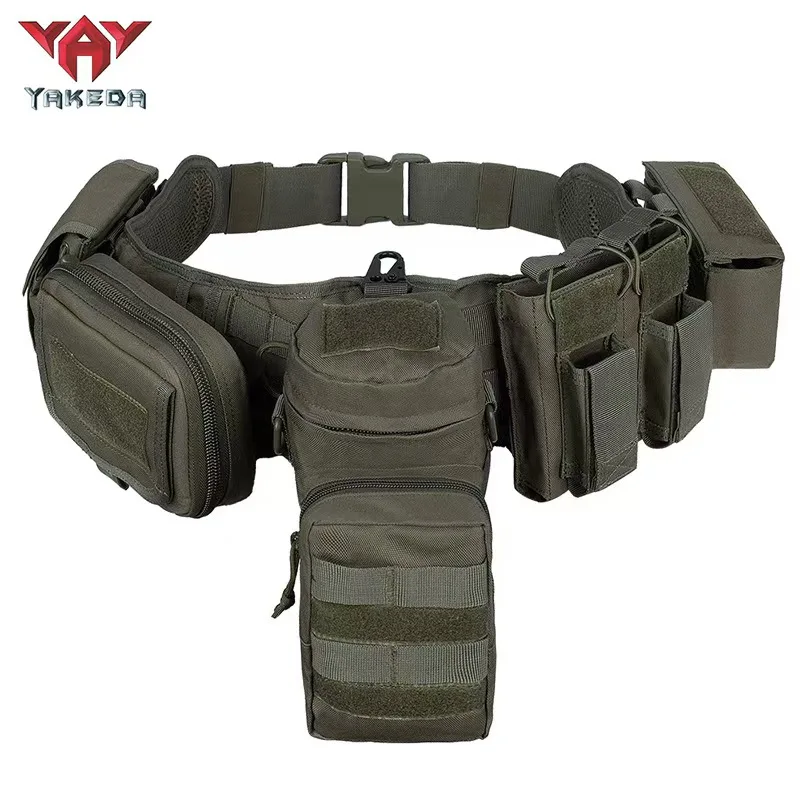 YAKEDA Tactical Molle Pockets Pouches Gear Hunting Waist Security Tactical Belt Padded Patrol Belt