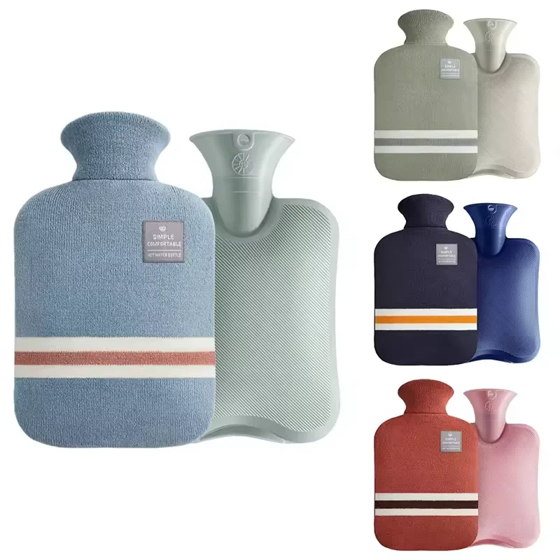 Water Filled Hot Water Bag Hand Warmer Portable Velvet Hot Compress Warm Water Bag With Multiple Colors To Warm Babies