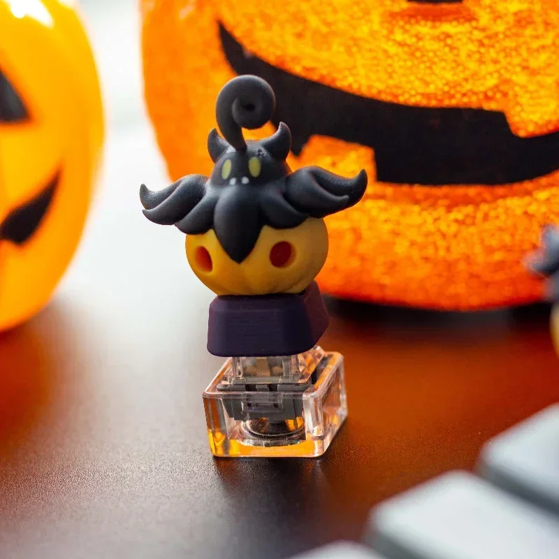 Anime Keycaps Bubble Mart Pumpkin Monster Resin Key Caps Mechanical Keyboard Caps Personalized Accessories Gifts Korean Keycaps