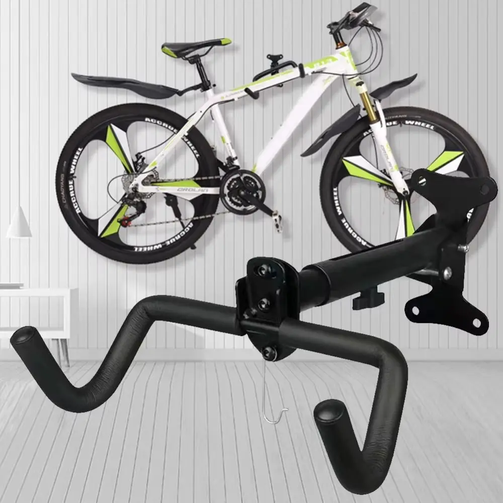 

Foldable Design Bike Wall Mount Rack Adjustable Thickened Wall Hook Rack Wall Mounted Load-bearing MTB Bicycle Wall Hanger