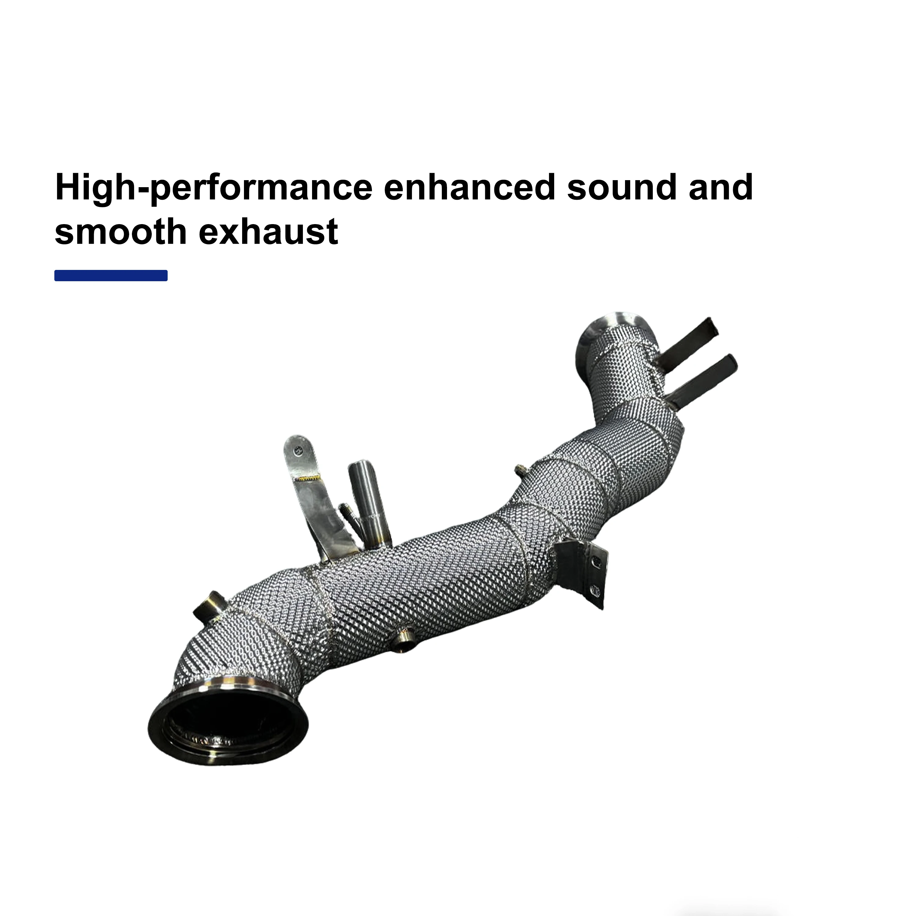 ACE Hochleistungs-Downpipe für Mercedes-Benz W206 C43 C63 2.0T AMG M139 Auspuffkrümmer mit Hitzeschild SUS304 Qualitäts-Auspuffrohr – Detail 5