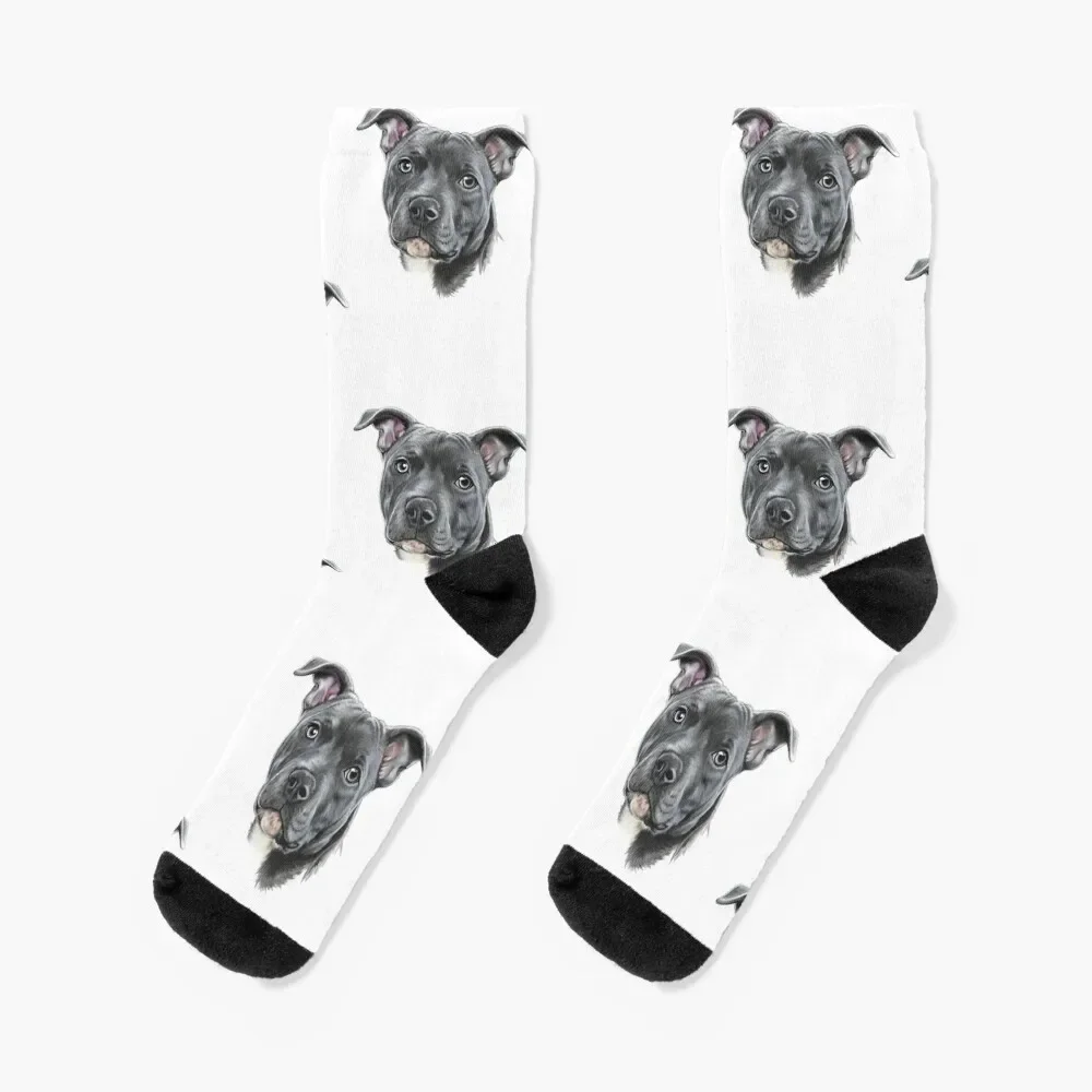 Blue staffy Socks funny sock Christmas Socks Male Women's