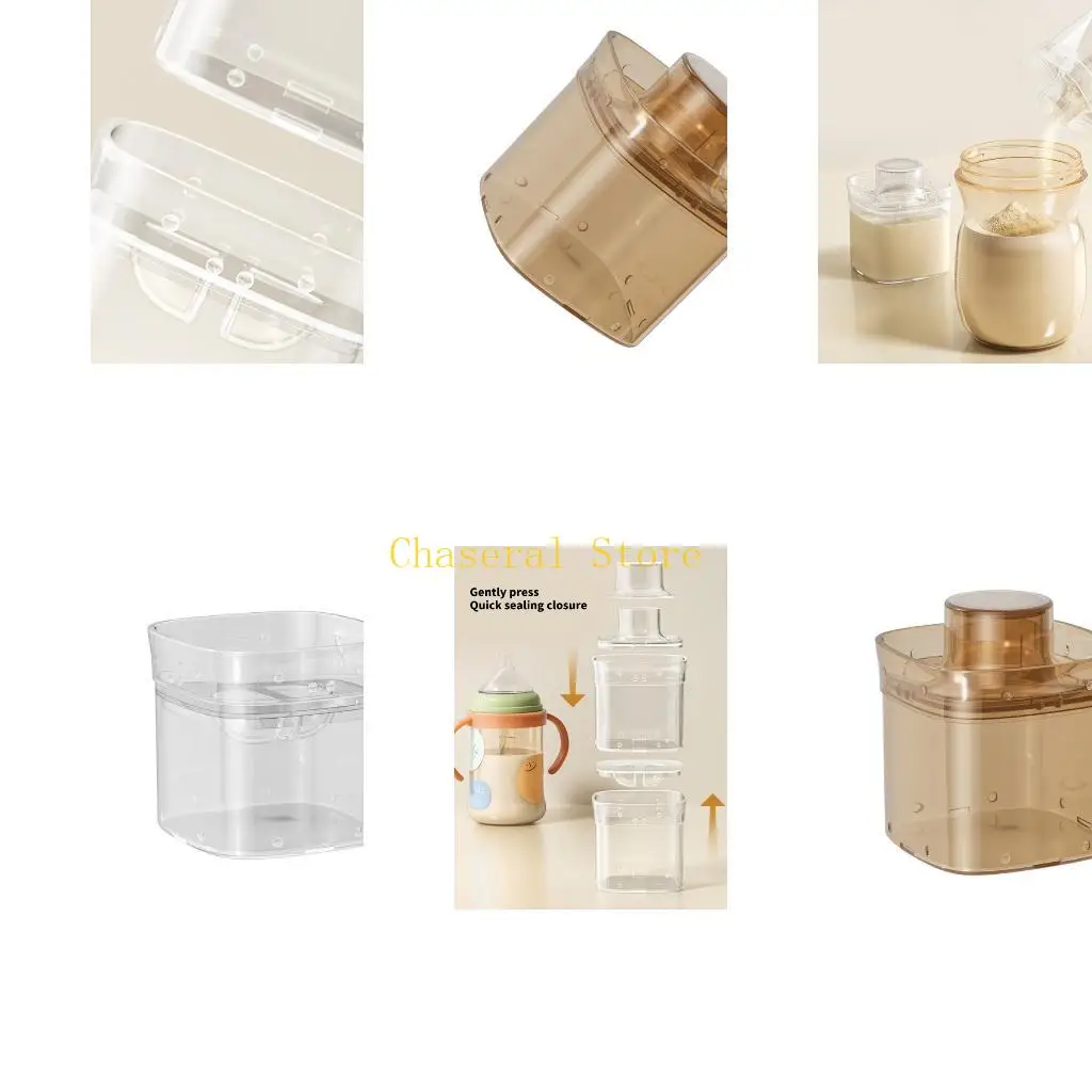 E7CE Baby Formula Dispenser Portable Milk Powder Storage Box Organiser Container Case 90ML Capacity for Travel Parents