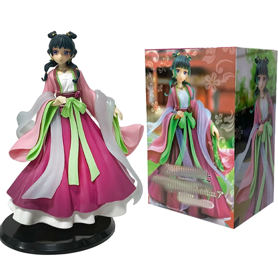 Anime maomao figura vestido vermelho maomao figuras de ação pvc bonito maomao modelo ornamentos de mesa coleção maomao estatueta brinquedo presentes