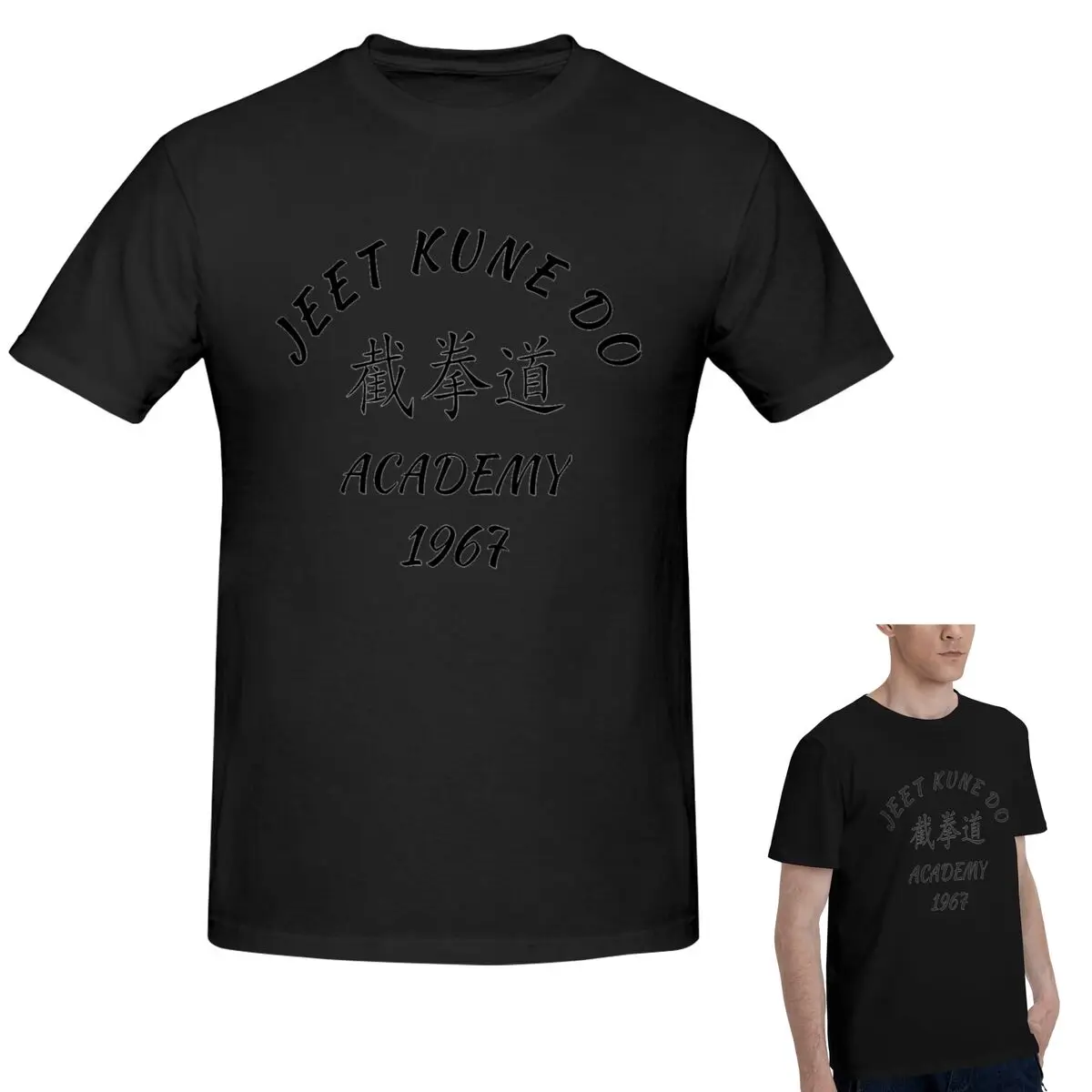 

100% хлопок, футболка Jeet Kune Do, футболка для боевых искусств JKD Academy, мужская классическая футболка большого размера, мужские рубашки с круглым вырезом, топы S-6XL