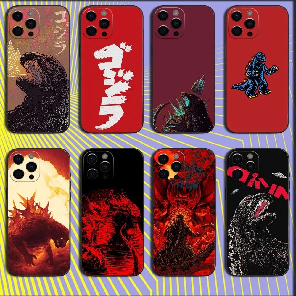 Monster G-GodzillaS Phone Case For iPhone 16,15,14,13,12,11,Pro,X,XS,Max,XR,Plus,Mini Soft Black Cover