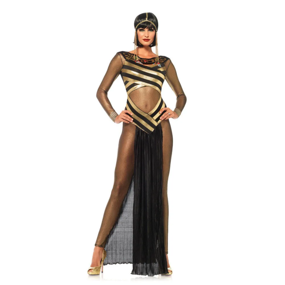 Sexy Dame Carnavalsfeest Halloween Oude Egyptische Farao Cleopatra Kostuum Vrouwen Volwassen Egypte Koningin Cosplay Kostuums