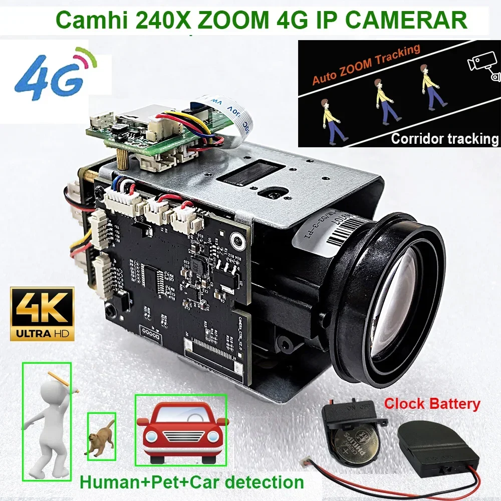 Camhi-ip-SIMカード4k 8mp imx415 240xズーム,自動追跡,simカード,rtsp p2p onvif ftp rtsp