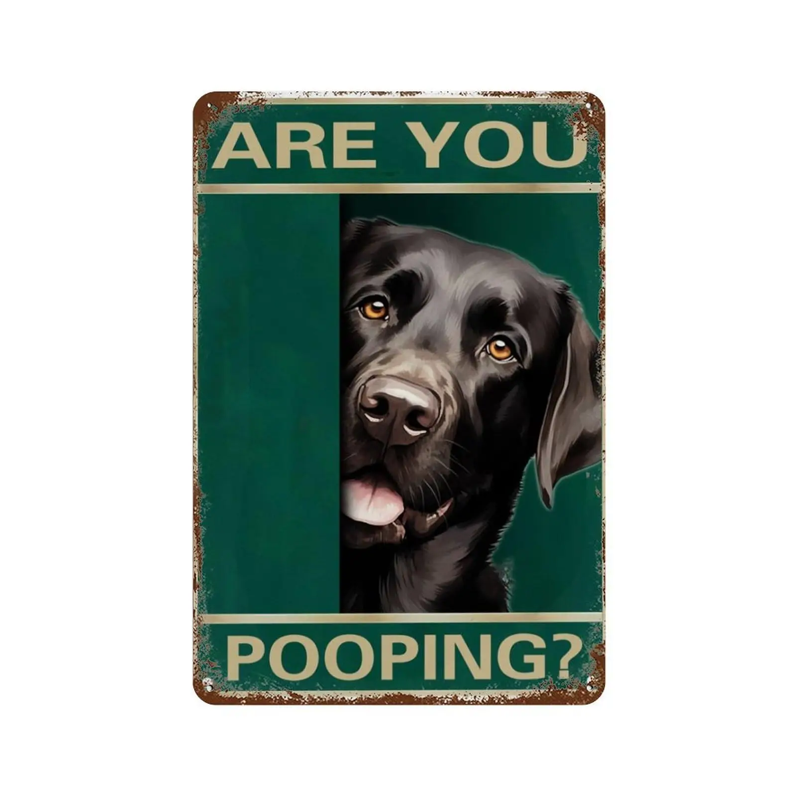 Funny Tin Sign Vintage Labrador Retriever Are You Pooping Sign Bathroom Funny Retro Vintage Aluminum Sign For Home Garden C sign