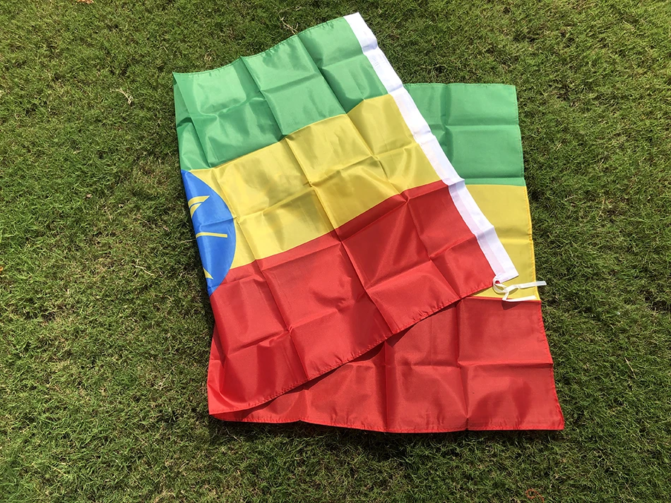 Bandera nacional de Etiopía en poliéster colgante para exterior - imagen 3