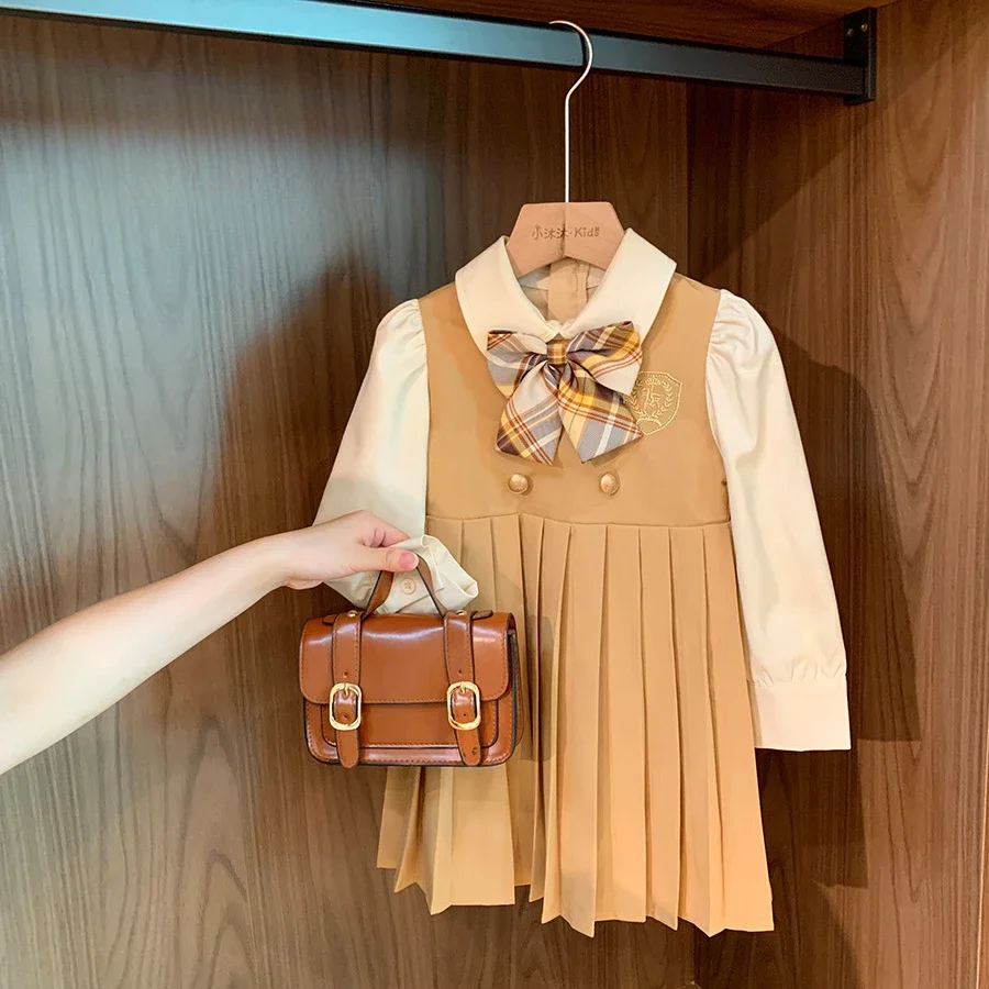 

Повседневные платья для девочек, платье в полоску с бантом для девочек от 2 до 7 лет, детские платья в консервативном стиле JK, повседневная одежда в стиле принцессы для малышей