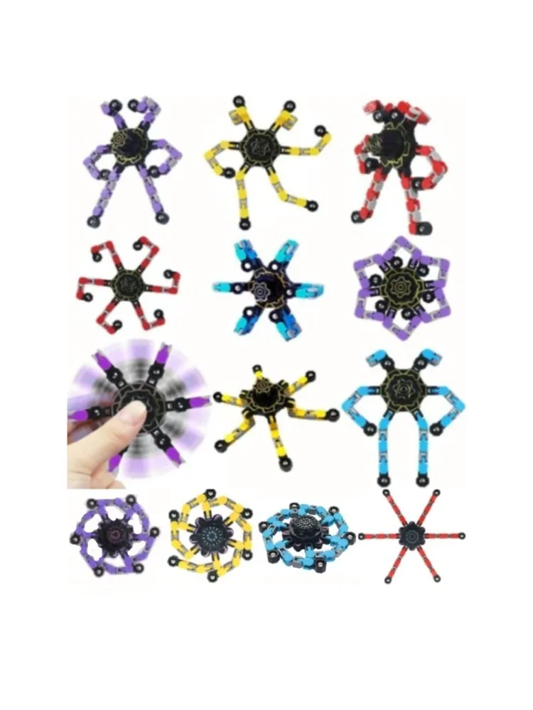 Fidget Spinner Transformable pour Enfants et Adultes, pouvez-vous roscope à Doigt, Jouet Sensoriel, Décompression Créative, Cadeaux Soulignés, Instituts