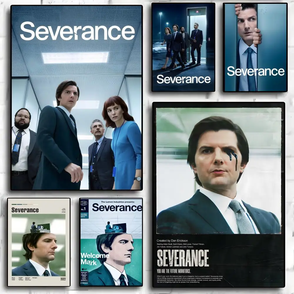 TV Series Severance Poster Self-adhesive Living Room Bedroom Party Bar Decor Moisture-proof Fade-resistant
