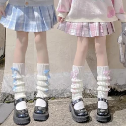 Japanese Cute Warmer Japanese Cross Strap JK Socks Set Ribbon Leggings Gaiters Knee Goth Winter Sock Knitted Cuffs Ankle Warmer