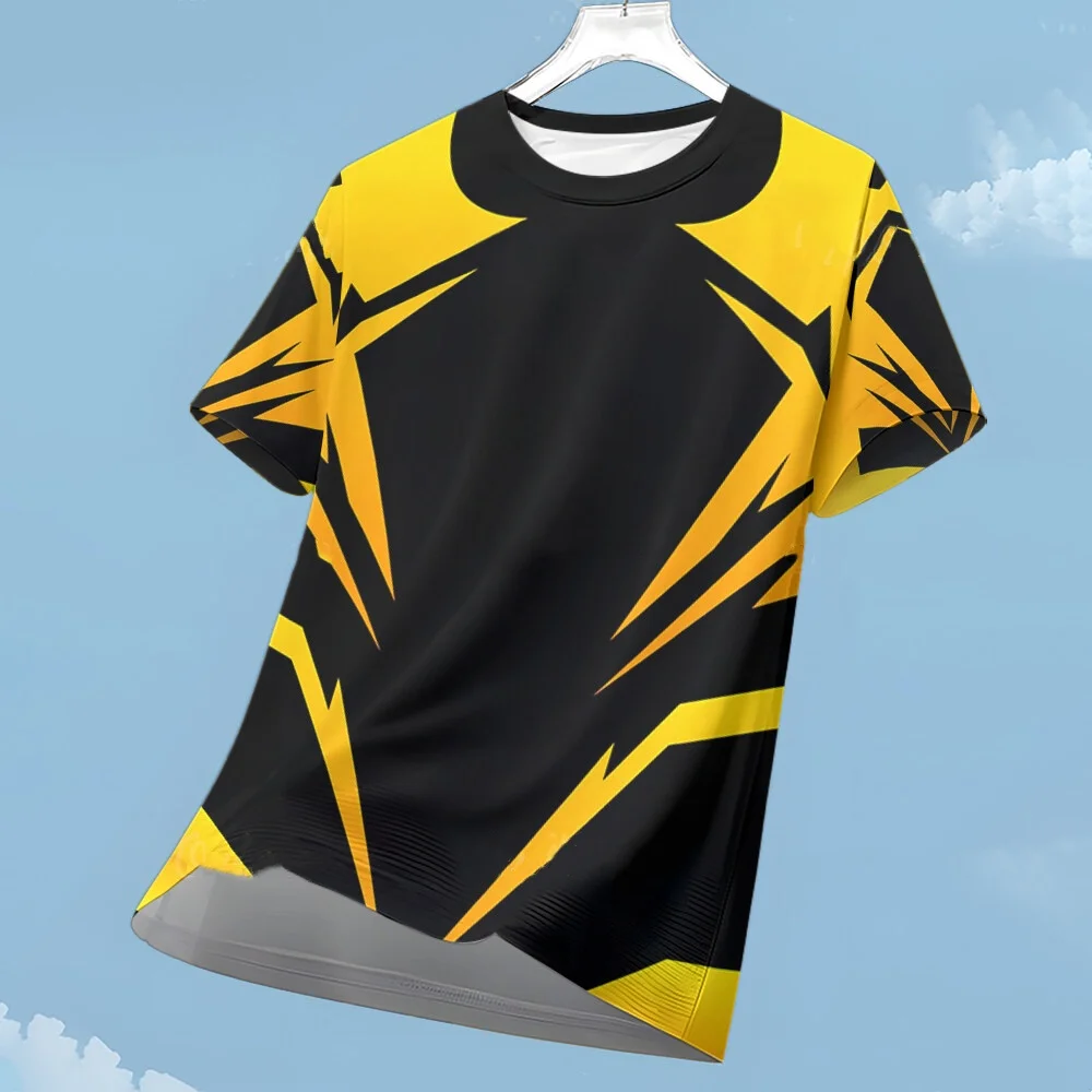 تي شيرت رجالي موضة كتلة الألوان ثلاثية الأبعاد طباعة تي شيرت في الهواء الطلق تشغيل اللياقة البدنية الرياضة قصيرة الأكمام الصيف عادية س الرقبة فضفاضة تنفس