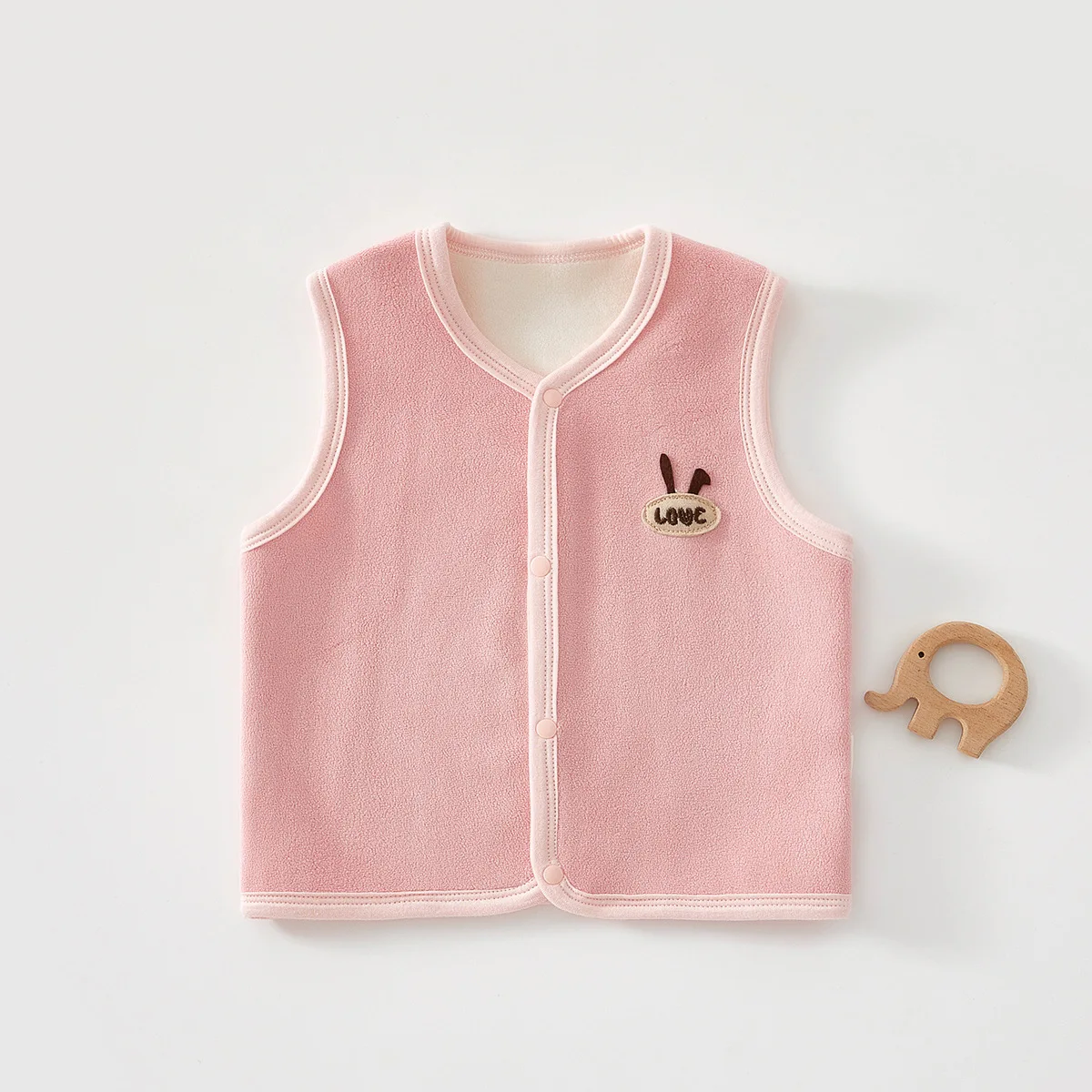 Baby Boy Girl Fleece Soft Warm Outdoor Vest Infant 6-18months Spring Autumn Comfortable Waistcoat Kids Casual Thick Vest Clothes