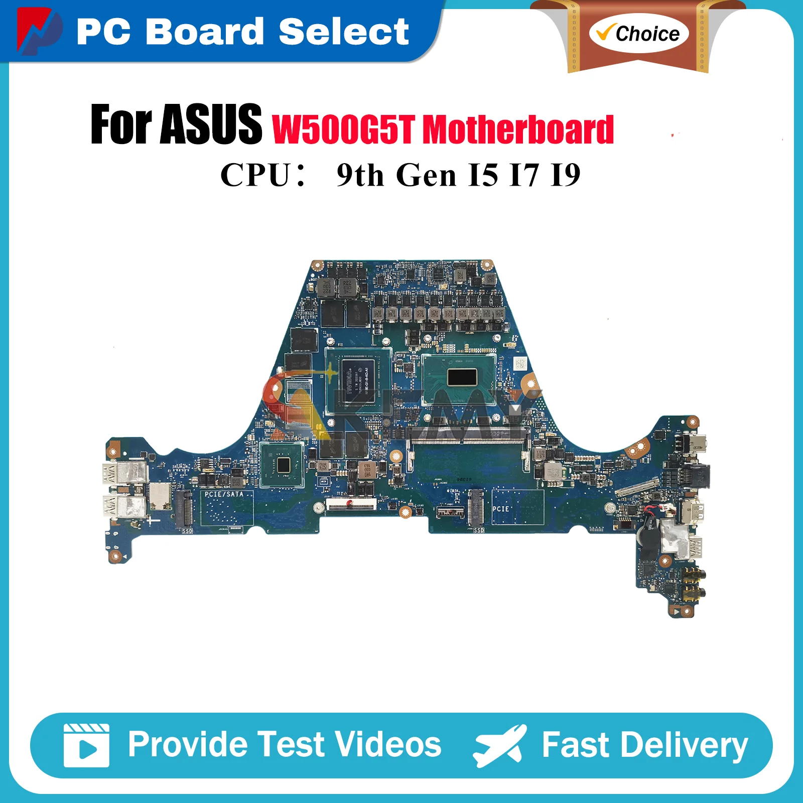 

W500G5T Laptop Motherboard For ASUS ProArt W500G5T W500G Notebook Mainboard With I5 I7 I9 CPU 100% tests OK fast shipping stk