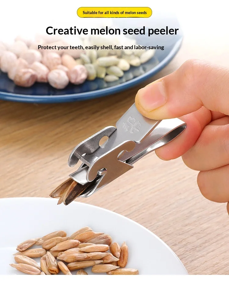Nut Sheller Sunflower Seed Peeler Pistachio Almond Cracker Wide Mouth Design Multifunctional Kitchen Tool for Home Kitchen Daily